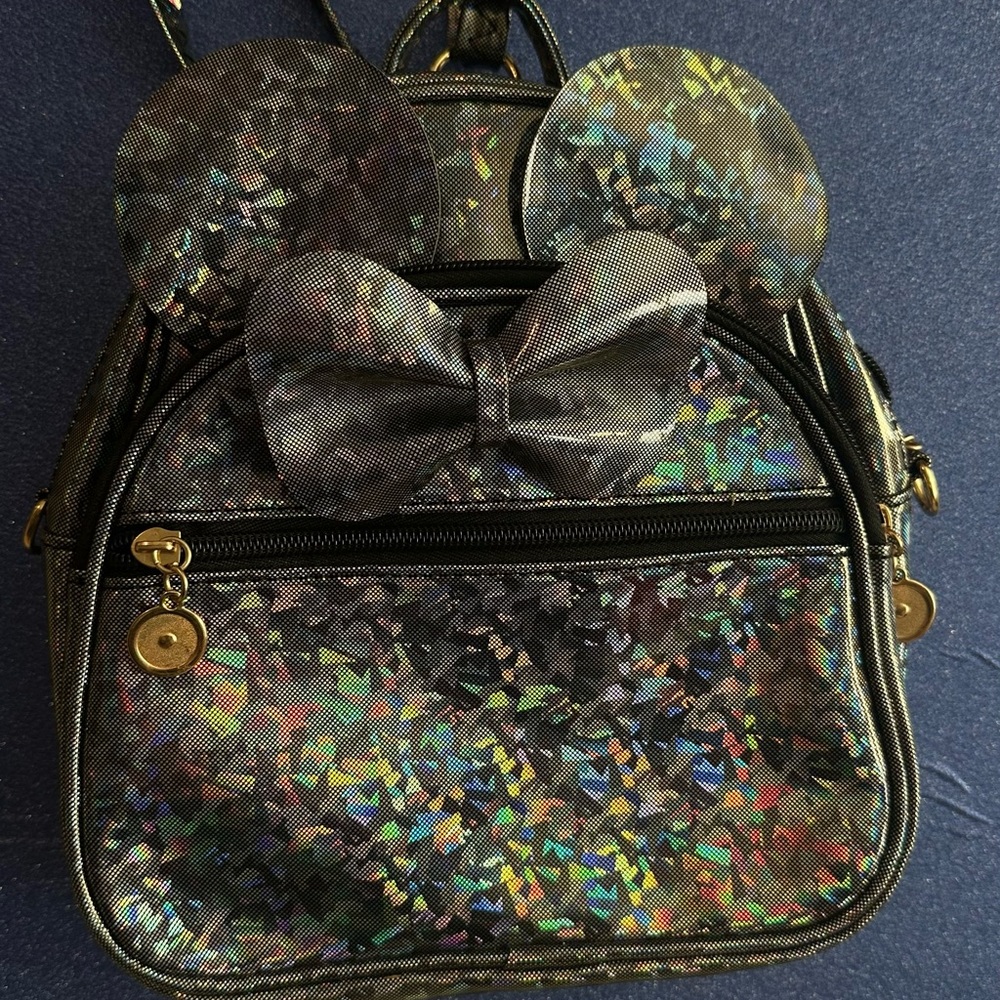 Holographic Mini Backpack with Bow and Minnie ears